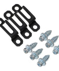 Knockout Invisible Cabinet Screw Fasteners And Hidden Metal Connectors With Zero Fuss Install, 50 pack kit with black brackets and screws.