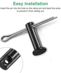20 Pack Single Hole Carbon Steel Clevis Pins M6x20mm Flat Head For Mechanical Linkage Fixed Parts Ship Rigging Quick Assembly Reusable Link Hinge Pin Heavy Duty Hardware Fasteners, installed with retaining pin