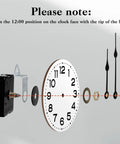 Battery Operated Silent Clock Movement Kit With Hands And Second Hand For DIY Clock Repair Replacement Mechanism Shaft 12mm assembly diagram