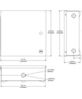Heavy Duty Metal Protective Cabinet For Junction Boxes And Power Supplies, UL And cUL Type 1 Rated, 12 In By 12 In By 4 In diagrams