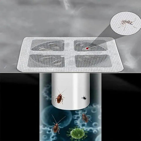 Disposable Shower Drain Hair Catcher Mesh Stickers 10 Pack 4 Inch Peel And Stick Filters For Bathroom Tubs To Trap Pet Fur And Protect Plumbing Pipes Fast