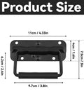 Heavy Duty Spring Loaded Surface Mount Folding Handles With Stainless Steel Construction And Comfortable Rubber Grips Set Of 2, size details