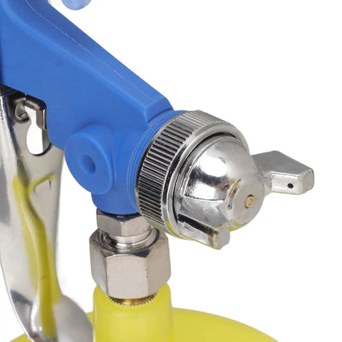 Close-up of Heavy Duty Stainless Steel Paint Sprayer With 1.5 Mm Siphon Nozzle, showcasing nozzle and connector for auto detailing.