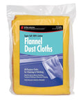 Yellow Flannel Dust Cloths 13 X 24 Inches, 100 Percent Cotton, Fully Hemmed, Pack Of 12, Won't Scratch Fine Surfaces, Bagged