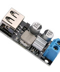 Slick And Solid Dc Dc Buck Converter Step Down Voltage Regulator Module 6V To 32V To 5V With Usb Quick Charge Port.