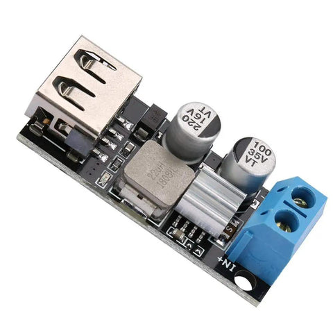 Slick And Solid Dc Dc Buck Converter Step Down Voltage Regulator Module 6V To 32V To 5V With Usb Quick Charge Port.