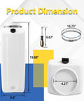 Oil Reservoir Tank With Hose Clamp And Wrench Tool Compatible With Duro Power Units Replacement For Eagle Lifts dimensions