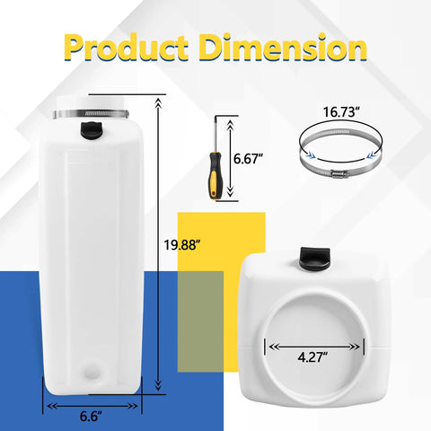 Oil Reservoir Tank With Hose Clamp And Wrench Tool Compatible With Duro Power Units Replacement For Eagle Lifts dimensions