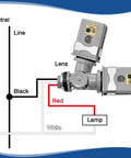 Outdoor Photoelectric Sensor Switch With Auto On At Dusk Off At Dawn, 30-120 Second Delay, 180 Degree Swivel, wiring diagram