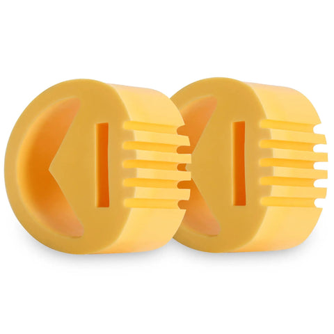 Two Pack Heavy Duty Motor Mount Vibration Dampener Engine Snubber For Club Car Ds Gas Precedent And Tempo Golf Carts Replaces OEM 1012164 102540301, yellow rubber mounts.
