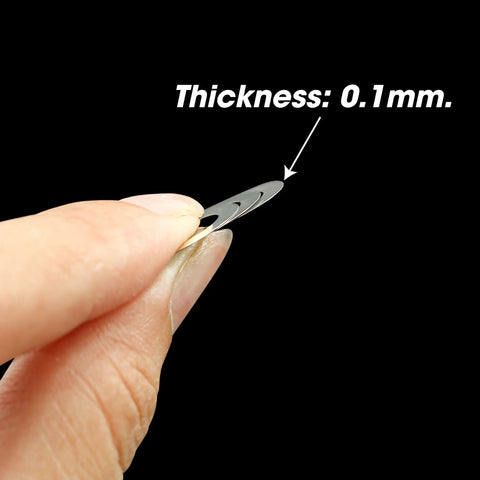 Ultra Thin M10x16x0.1mm Shim Washers Set, 10Pcs 304 Stainless Steel Plain Gasket Crush Washers, thickness illustration