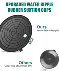 Two 8-inch heavy-duty black glass suction cups for lifting large glass and tile; full-face adsorption design.