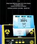 DIY Friendly Pro Grade Hot Air Gun Mechanic 861DW Max Plus 1000W Soldering Station LCD Display showing 350°C