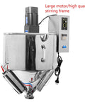 Heavy Duty Automatic Pneumatic Bottle Filling Machine For Sauces And Thick Paste With Rock Solid Quantitative Dosing Anti Drip Nozzle and Plug And Play Foot Switch For Quick Output, featuring a large motor and stirring frame.