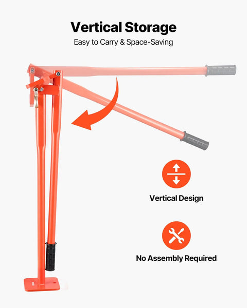 Heavy Duty Beast Steel T Post Puller For Round Posts And Sign Posts, Labor Saving Lever Design, Handles Up To 661 Pounds, Built To Remove Deep Set Wood Posts And Tough Metal Stakes, Tree Stumps, Lifting Chain Not Included. Vertical steel T post puller with lever arm and wide base