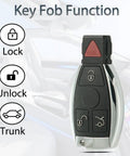 Mercedes Key Fob Replacement For 1997 2014 C Class E Class S Class G Class M Class R Class Sprinter 300 Series with lock, unlock, trunk buttons