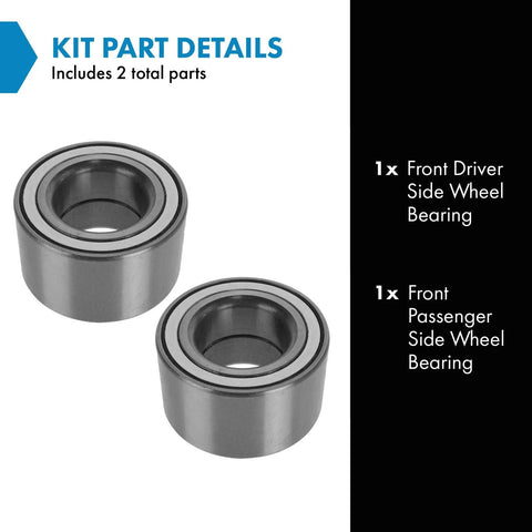 Front Wheel Bearing Set For Mazda 3 2005 2013 Mazda 5 2006 2015 And Mazda 6 2009 2013 Plug And Play Direct Fit OE Replacement kit