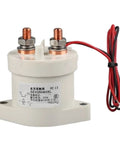 Heavy Duty DC Contactor SEV250AH Electric Relay Switch with copper terminals and wiring for EV chargers and telecom networks.