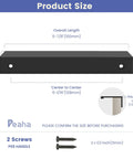 5 Inch Black Kitchen Cabinet Handles 10 Pack Modern Aluminum Alloy Finger Pulls product size diagram with dimensions and screws