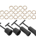 Doitool 24 Pcs G9 Lamp Socket Ring Kit With Plastic Holder Adapter And Removal Tool For Secure Grip Fast Installation Light Fixture Upgrade, rings and tools