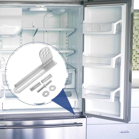 Three Sets Universal Refrigerator Door Hinges Y 223 Heavy Duty Metal Kit For Stable Support And Smooth Operation Of Fridge And Freezer Doors With No Fuss Easy Install And User Friendly Design, silver hinge kit on refrigerator door