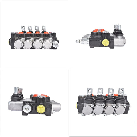 High efficiency hydraulic directional valve for heavy-duty projects, featuring double acting with spring return and precise cylinder control.