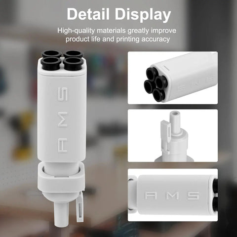 Five Way Filament Hub For Bambu Lab A1 And A1 Mini AMS Lite System Multi Color Printing Accessory shown in detail display