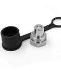 Three Eighths Inch NPT Poppet Beefed Up High Duty 10000 PSI Quick Connect Coupling With Dust Caps