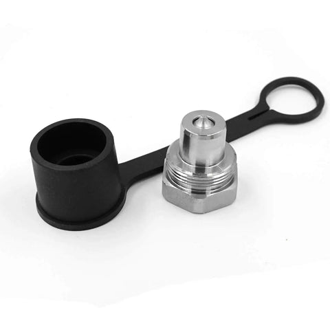 Three Eighths Inch NPT Poppet Beefed Up High Duty 10000 PSI Quick Connect Coupling With Dust Caps