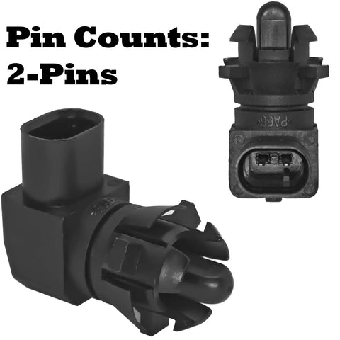Ambient Air Temperature Sensor With Connector Pigtail Harness Compatible With Buick Envision 2016 2017 Cadillac ATS 2017 CT6 2016 Escalade 2015 2016 Escalade ESV 2015 2017 XT5 2017 GMC Acadia 2017 Canyon 2017 OEM 13583411 Replacement, 2-pin connector