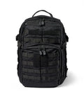 Front view of RUSH 12 2.0 Tactical Backpack with Laptop Compartment and 24L Capacity Everyday Carry Molle Pack, Black, Style 56561ABR