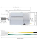 Beefed Up 24V 40000 RPM High Speed DC Motor With Fine 10 Teeth Gear Upgrade For Ride On Cars And Remote Control SUVs with wiring