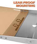 Grease Tray With Catch Pan For 24 To 30 Inch Gas Grills Universal Drip Pan Replacement showing leak-proof mounting feature