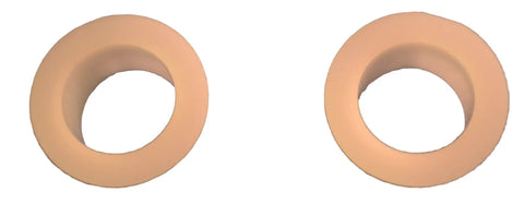 White Recliner Drive Tube Bushing Grommet Set Of 2 For Lever Style Recliner Mechanism Replacement Kit With Easy Install For DIY Furniture Repair At Home, two white grommets