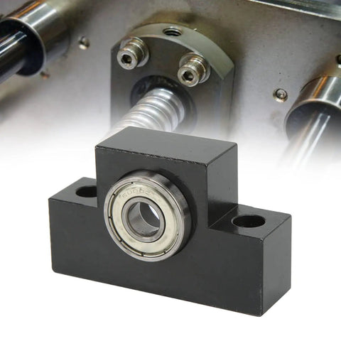 EF12 Ball Screw Support With Bearing For CNC Router And Lathe, Heavy Duty High Carbon Steel Ballscrew Mount Block