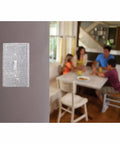 Shiny Silver Rhinestone Light Switch Cover Plate With Single Toggle, Sparkling Decorative Wall Plate For Home, Office, Or Commercial Spaces