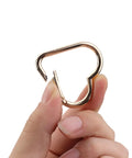 Gold Heart Carabiner Clips 16 Pack For Backpacks And Hiking Gear Lightweight Aluminum Alloy Spring Snap Hooks Keychain Accessories Bulk