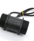 G1 1.5 Inch Thread Hall Effect Water Flow Sensor, Food Grade Plastic Flowmeter, Easy Hookup Inline Flow Meter Counter, Side View