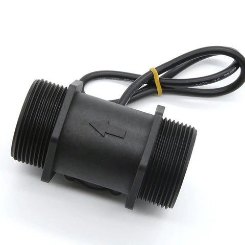 G1 1.5 Inch Thread Hall Effect Water Flow Sensor, Food Grade Plastic Flowmeter, Easy Hookup Inline Flow Meter Counter, Side View