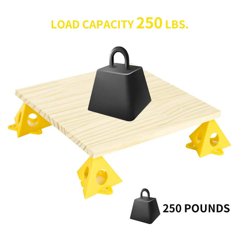 Premium Solid Gold 36 Piece Painters Pyramid Stands For Cabinet Doors And Furniture Risers Mini Cone Tripod Heavy Duty Spray Paint Rack No Fuss Setup Pretty Sweet Woodworking Gear with load capacity of 250 pounds.