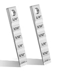 Two Pack 2130 Stepped Pipe Spacer Wedge For Welding Three Quarter Inch By Four Inch Gauge Tool Six Gap Sizes From One Sixteenth Inch To One Quarter Inch Durable Metal Spacer Wedge For Quick Pry And Measure Ideal For Precise Weld Gaps, 1/16 to 1/4 inch