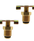 Two Pack One Quarter Inch Brass Air Compressor Drain Valves With Butterfly Disc Style Pro Grade Heavy Duty Workhorse For Air Tanks