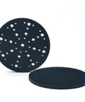 Durable Multi-Hole Sanding Buffer Pad 5.9 Inch Round Sponge Interface Disc With Cushion Backing for dry sanding wood and stone.