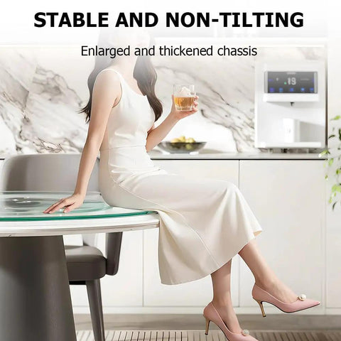 Woman sitting on Dope Large Glass Turntable For Dining Tables, 360 Degree Rotating Lazy Susan Tray, Clear Round Glass Top 180 Cm