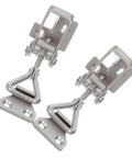 Heavy Duty Toggle Clamp Latch With Adjustable Lock Hole Stainless Steel Kit for secure closure on boxes and cases, side view.