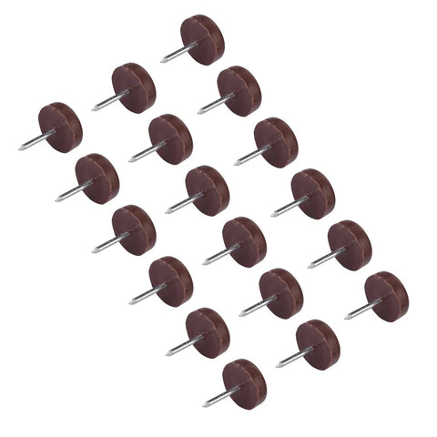 Plastic Furniture Glides No Slip Pads For Sofa Chair And Table Legs Floor Saver Set 100 Pieces Flat Surface 18mm Thick 5mm High