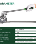 5/8 Inch OD Tubing Bender Roller Type Pipe Bender for HVAC Copper and Aluminum Tubing 180 Degree Bend Tool shown.