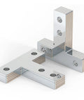 10 Set T Bracket Kit For 6mm T Slot Aluminum Profiles With 40 M5 T Slot Nuts And 40 M5x8mm Stainless Hex Socket Cap Screws Built Tough Pro Grade Aluminum Extrusion Connector Brackets And Corner Brace Plates, 6mm aluminum corner brackets