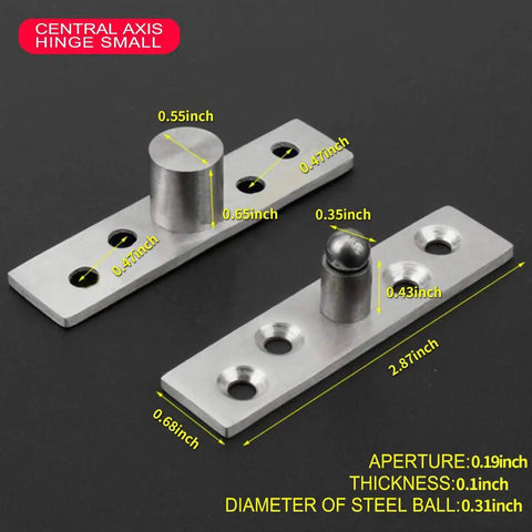 2 Pack Stainless Steel Door Hinges With 360 Degree Rotation For Internal Doors And Screens Concealed Pivot Hinge Detailed Diagram
