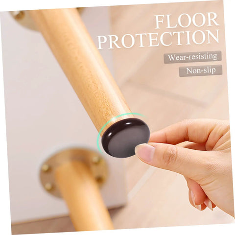 Round self adhesive glide pad under furniture leg protecting hardwood floor while being applied, part of Move Heavy Couches Like Butter With These Round Self Adhesive Glide Pads No Sweat Chair Leg Shields That Safeguard Your Hardwood Floors And Quiet Down Every Scraping Noise While You Push Tables Or Dressers Anywhere.